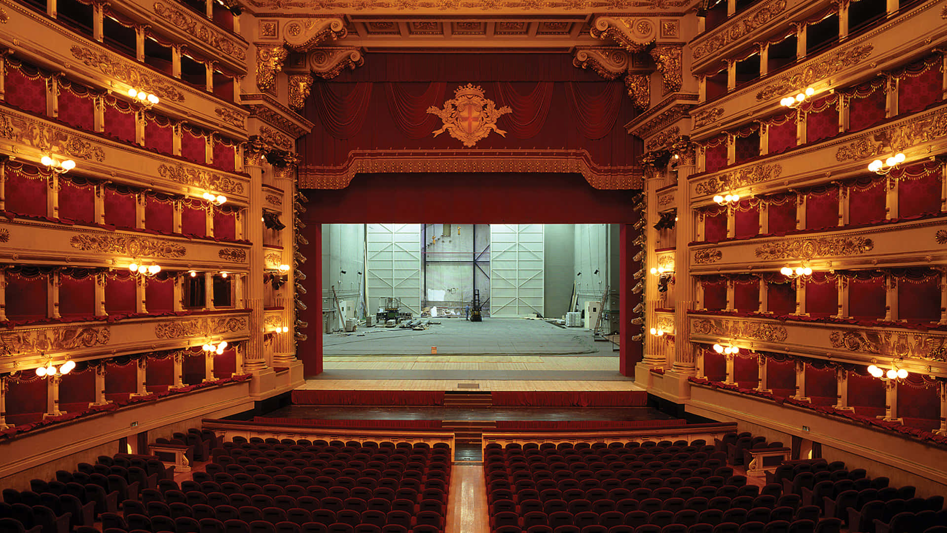 Bühnein Der Oper La Scala Wallpaper