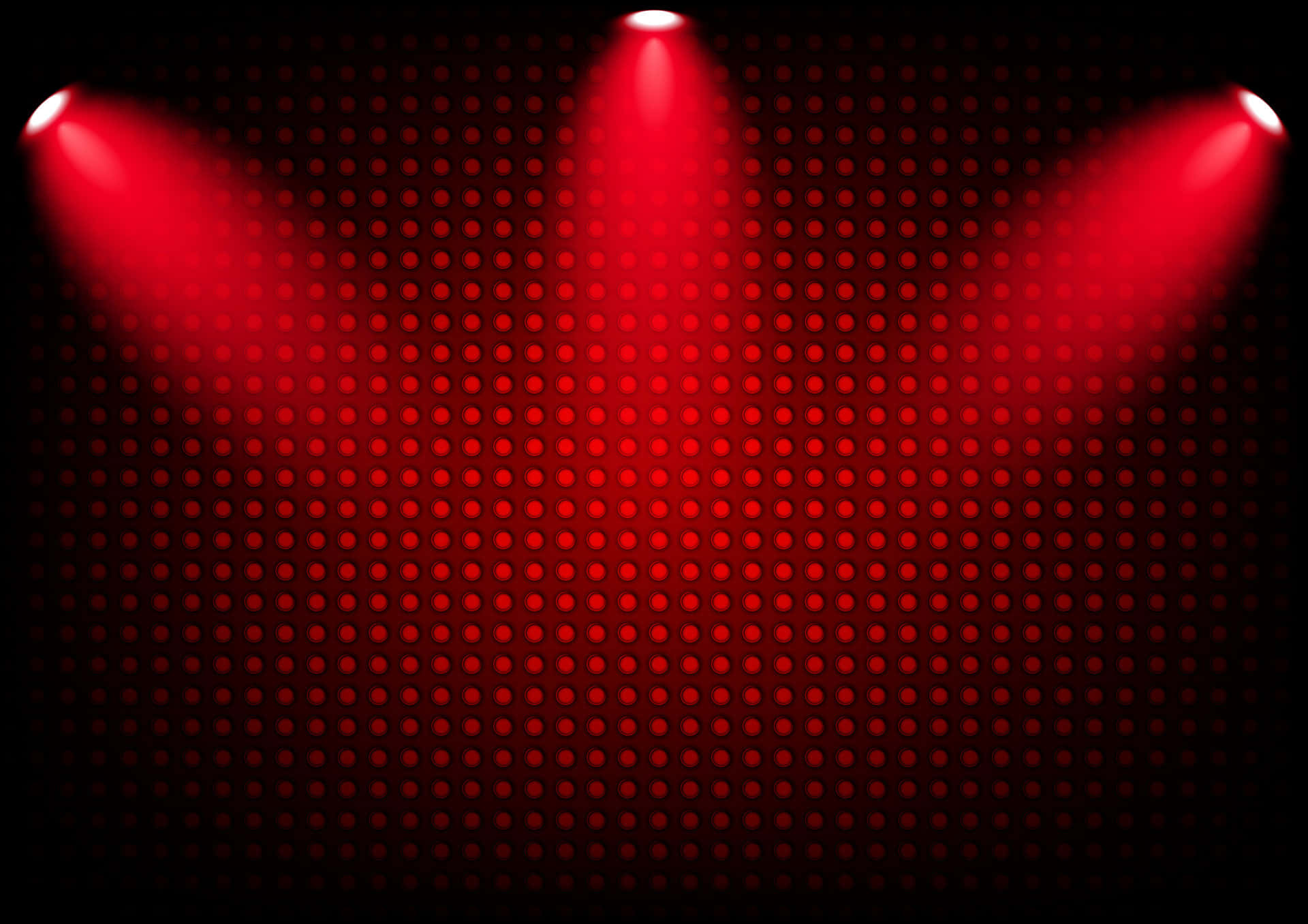 Red Spotlights On A Black Background