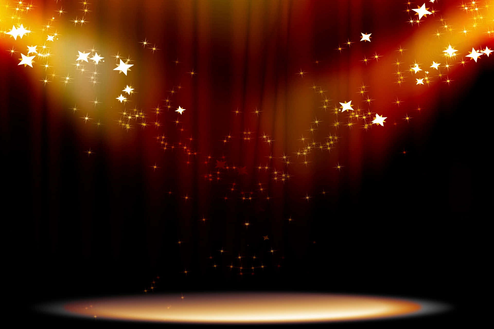 Stage With Stars And Lights Vector