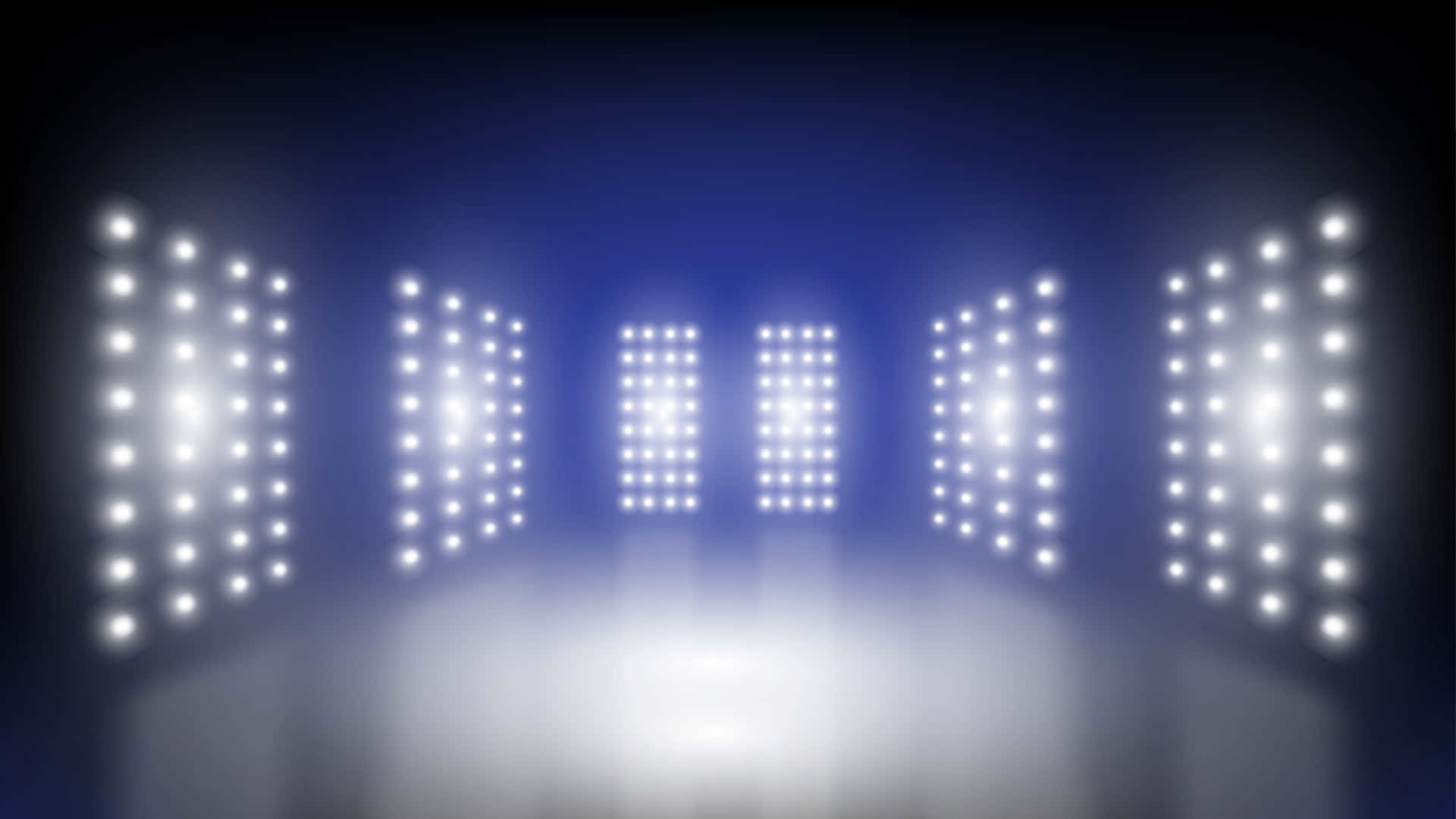 A Stage With Lights And A White Background