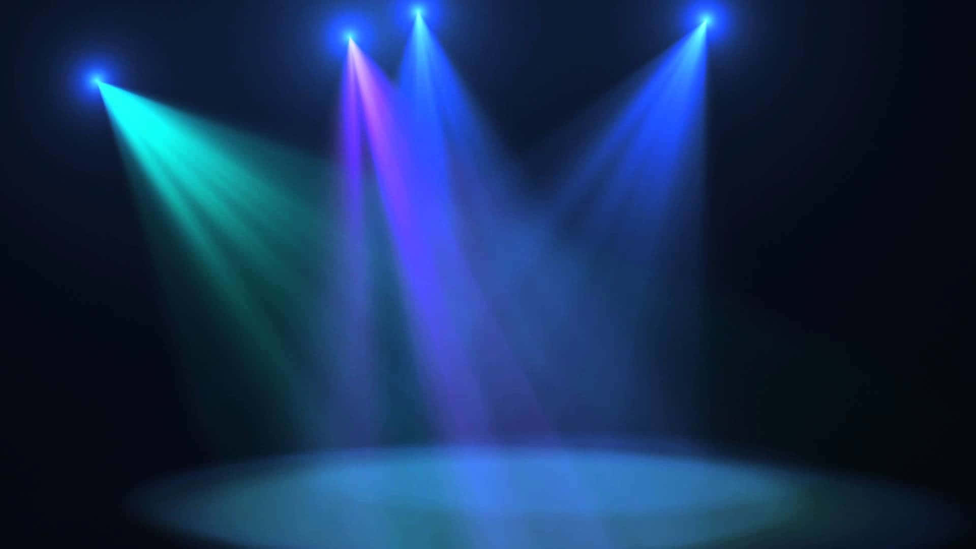 Stage Lights On A Black Background