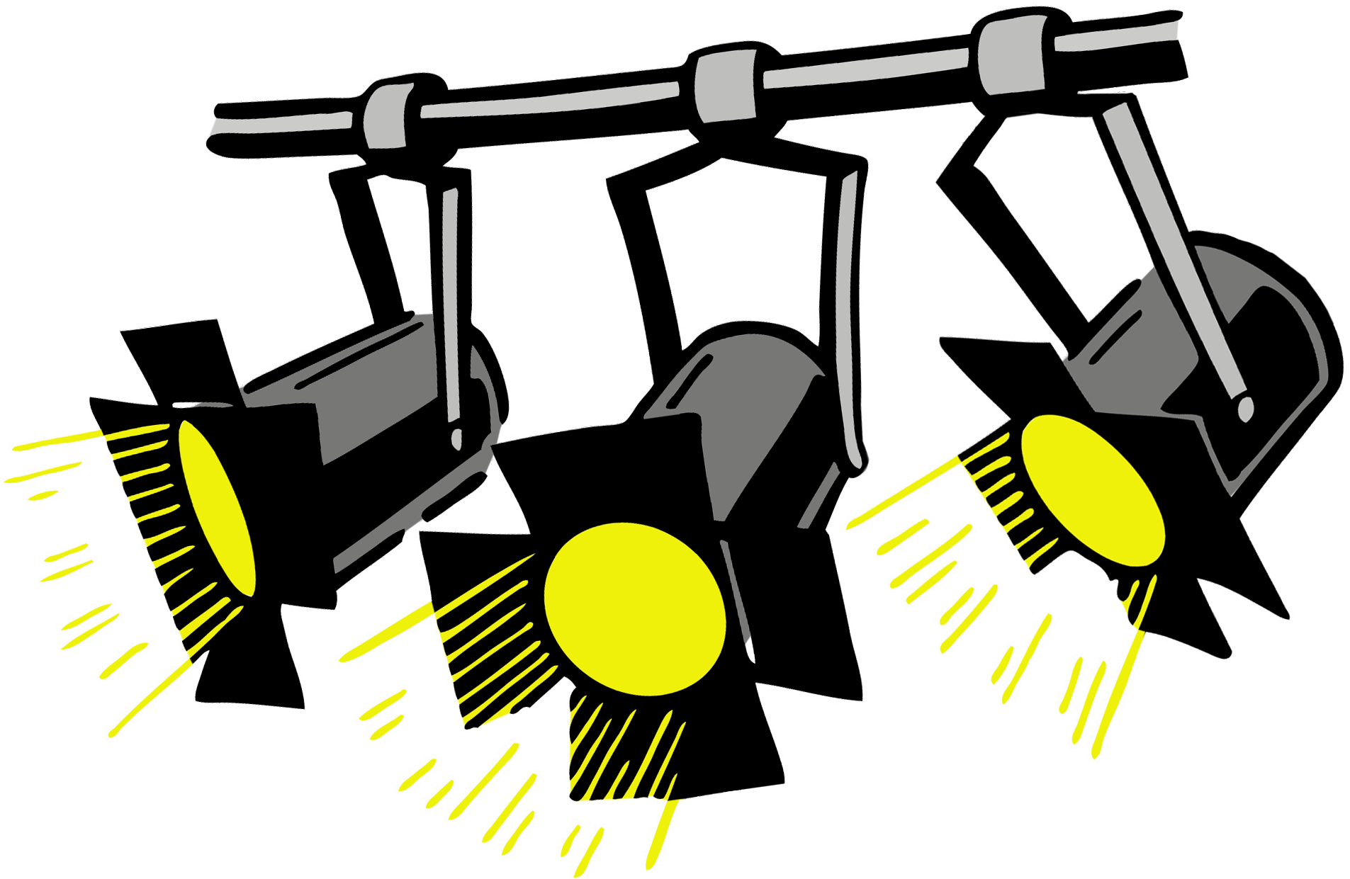 Stage Lights Illustration PNG