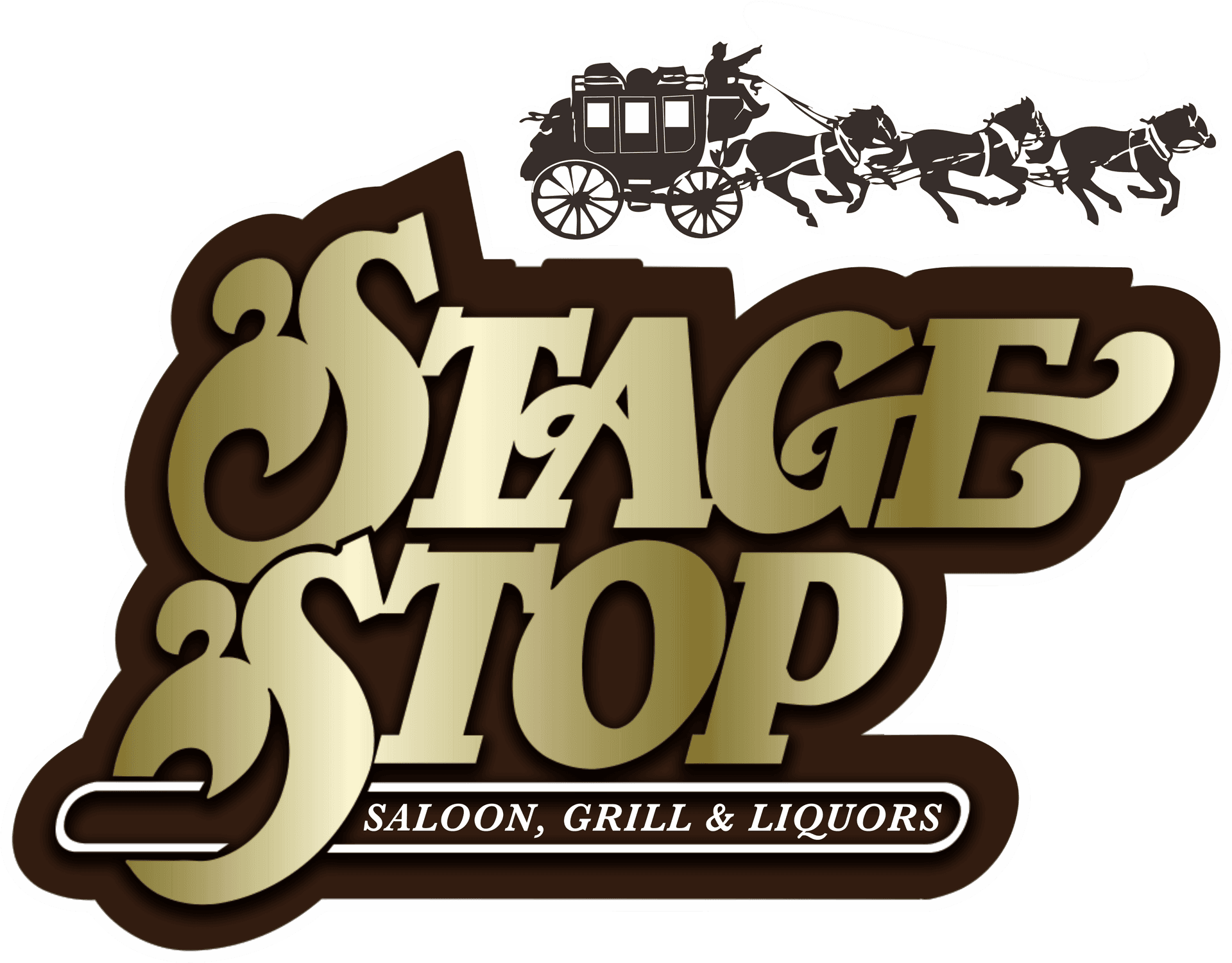 Stage Stop Saloon Grill Liquors Signage PNG