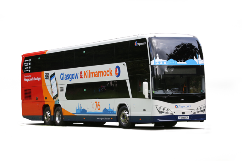 Stagecoach Bus Glasgow Kilmarnock Route X76 PNG