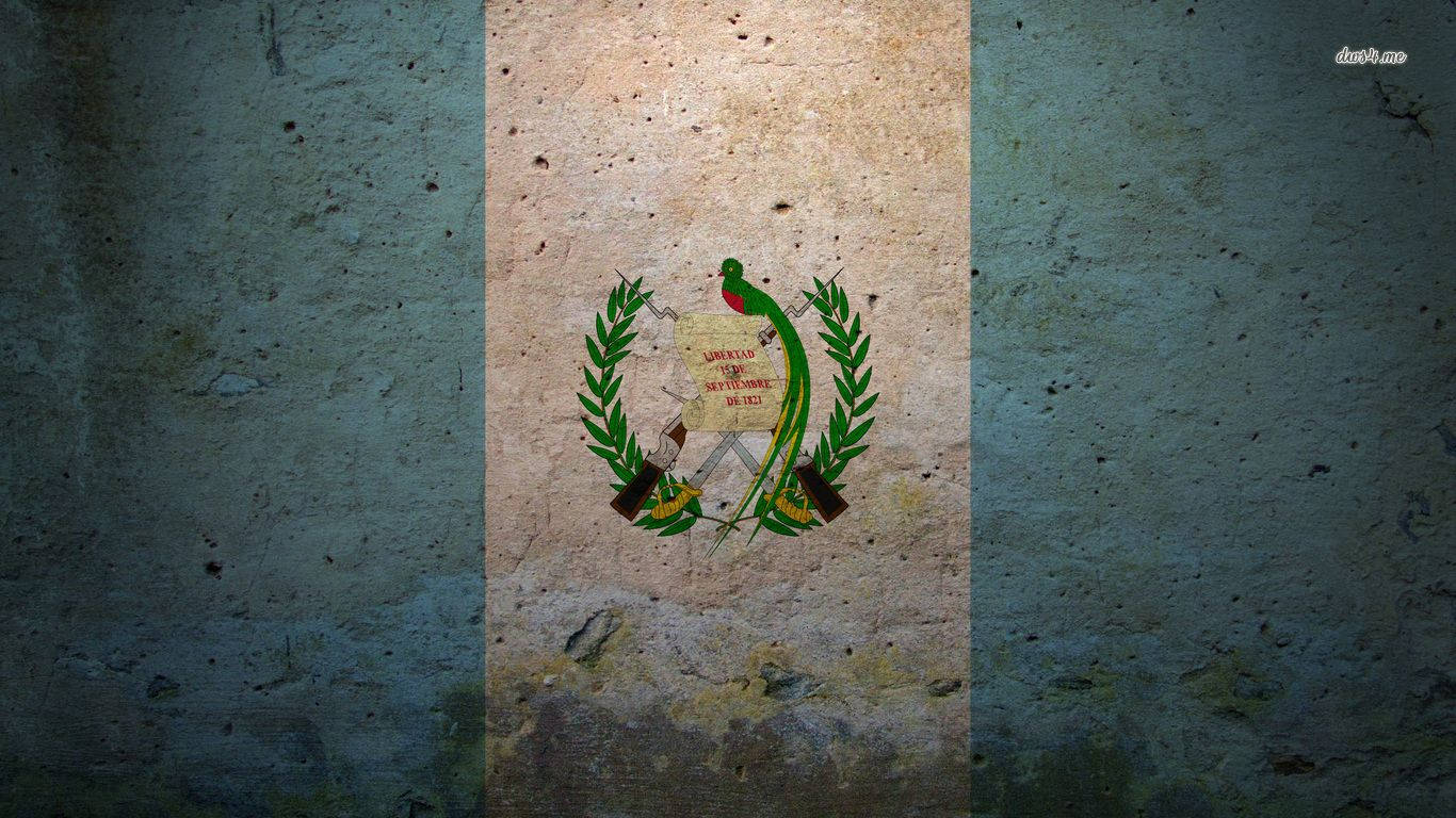 Stained Flag Of Guatemala Wallpaper