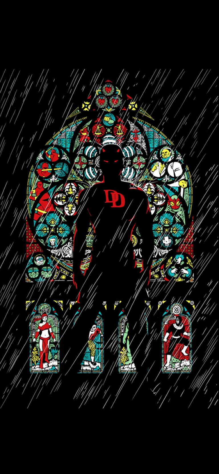 Stained Glass Abstract Daredevil
