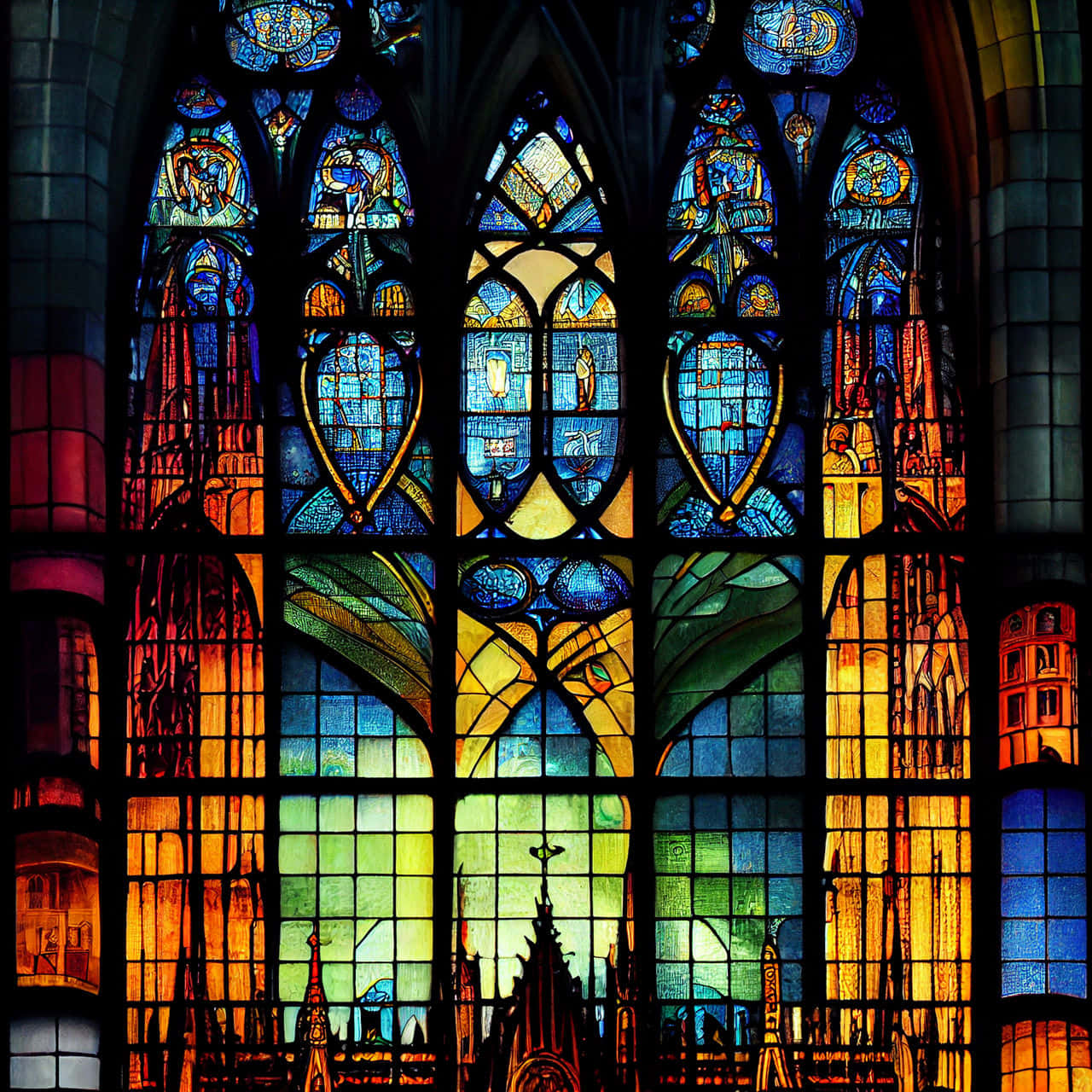 Colorful Stained Glass Window