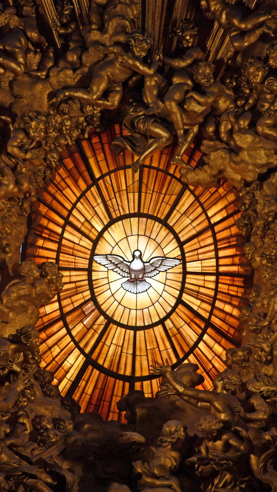 Stained Glass Holy Spirit Wallpaper