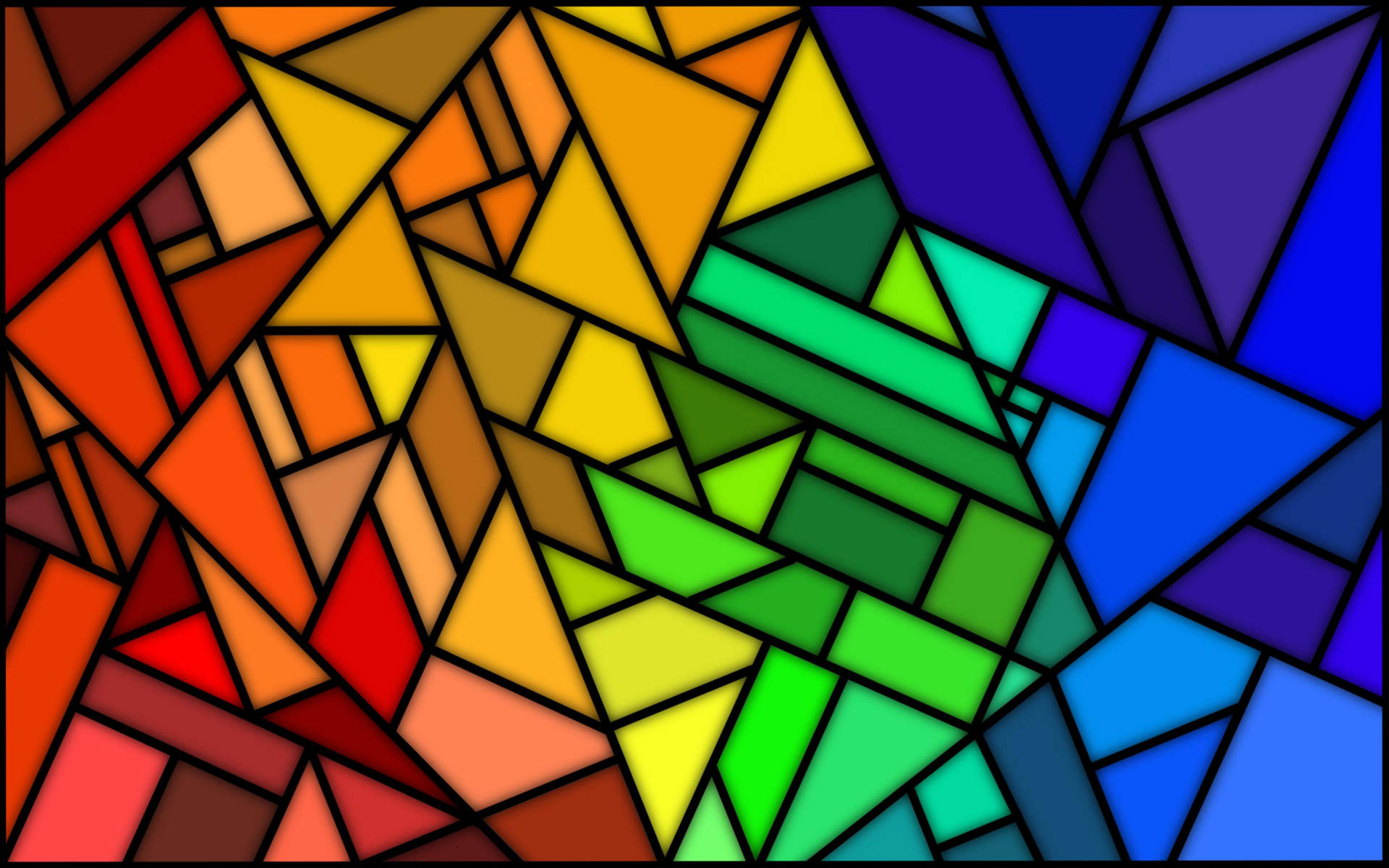 Stained Glass Polygonal Mosaic Wallpaper