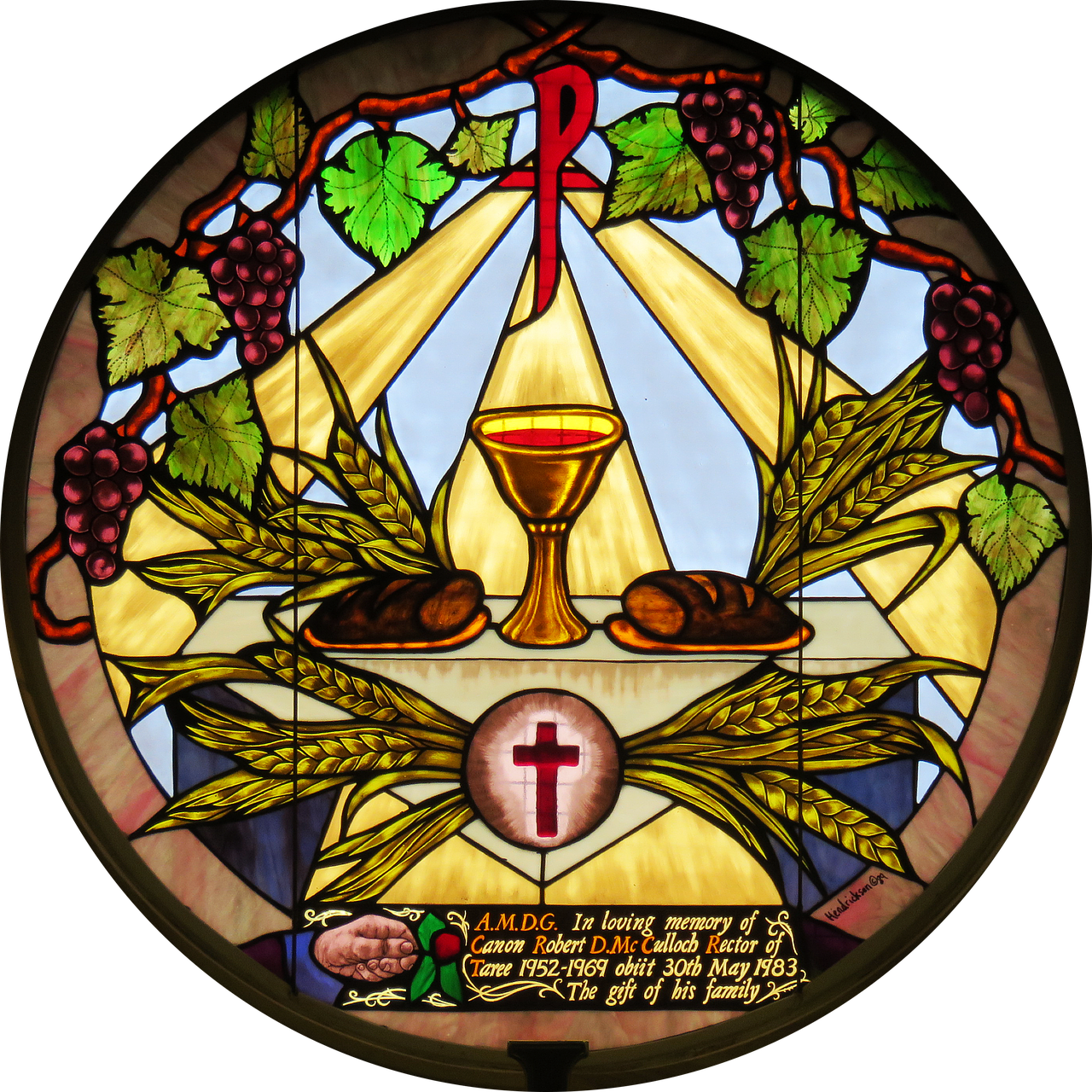 Stained Glass_ Church Eucharist Motif.png PNG