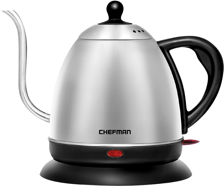 Stainless Steel Chefman Electric Kettle PNG