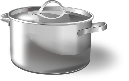 Stainless Steel Cooking Pot PNG