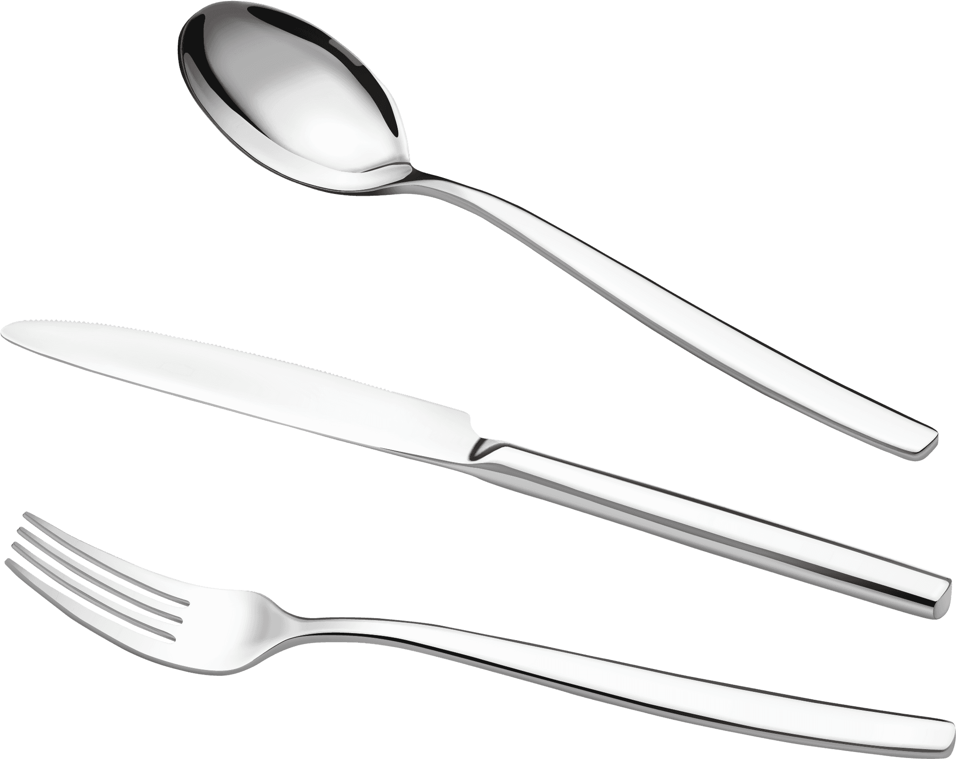 Stainless Steel Cutlery Set PNG