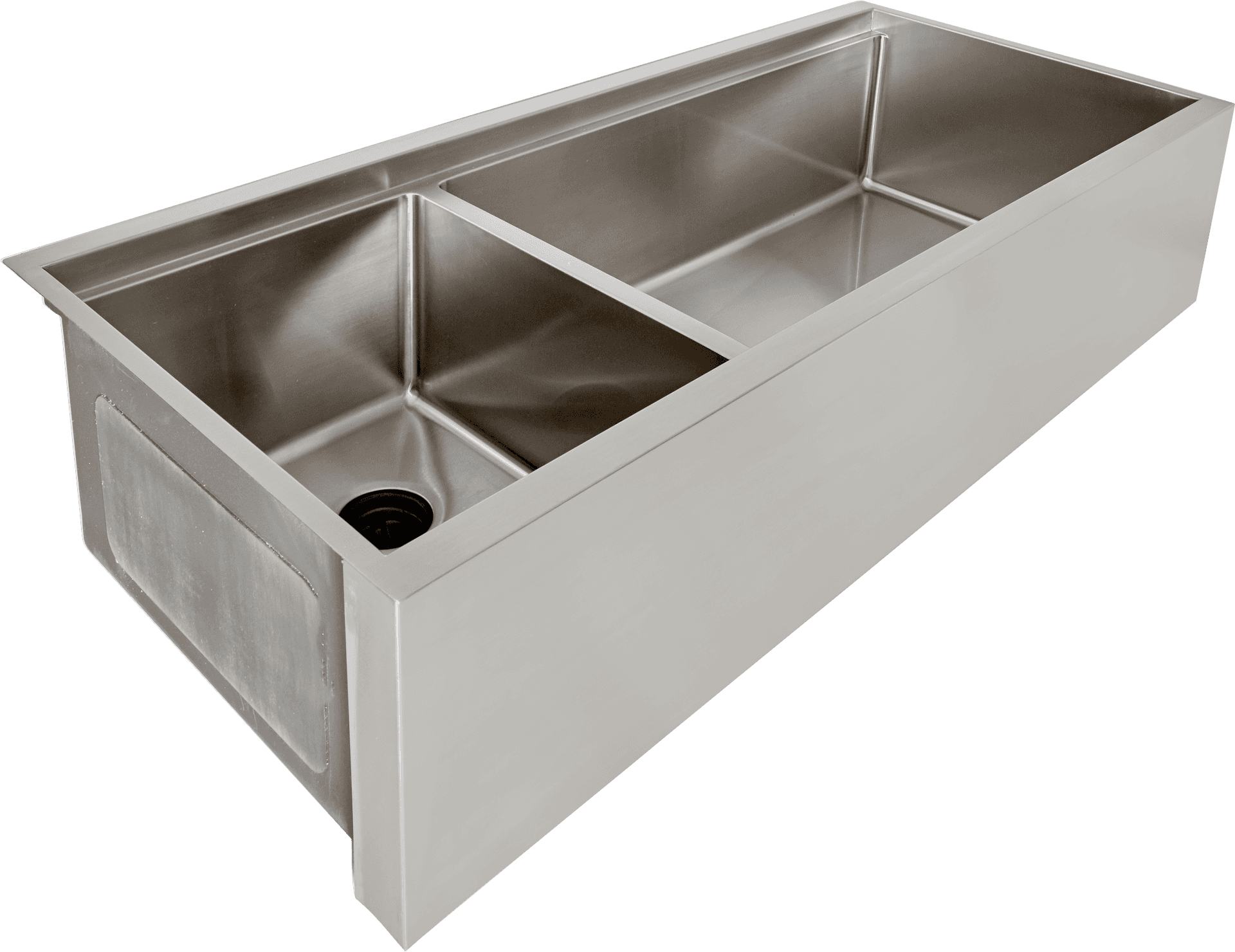 Stainless Steel Double Basin Kitchen Sink PNG