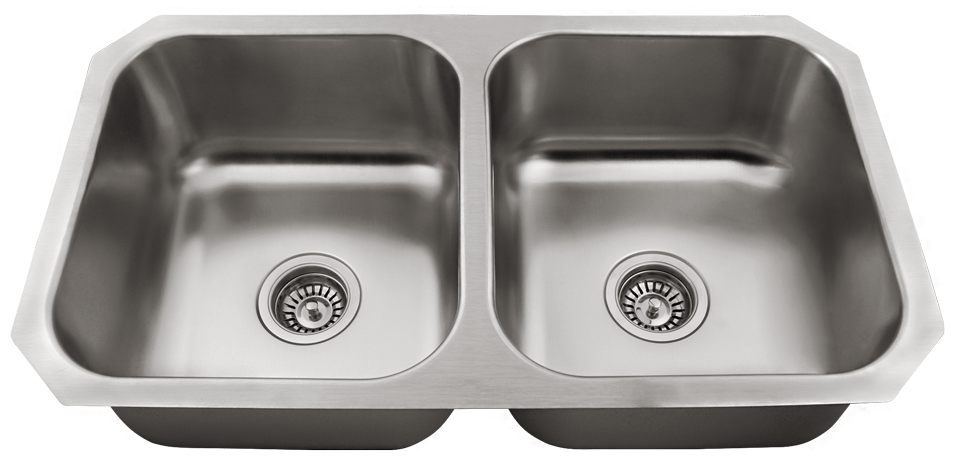 Stainless Steel Double Bowl Sink PNG