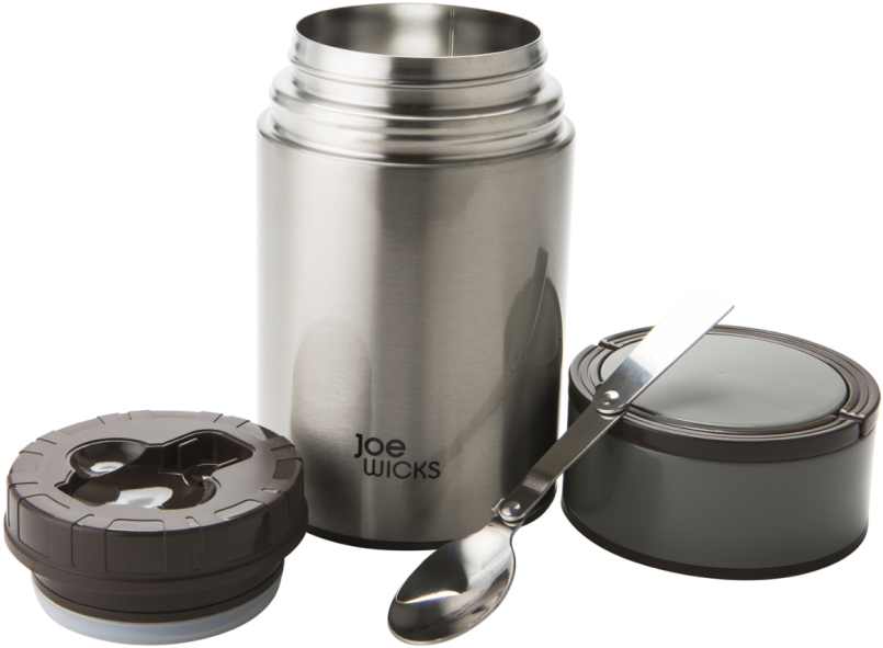Stainless Steel Flaskand Food Container PNG