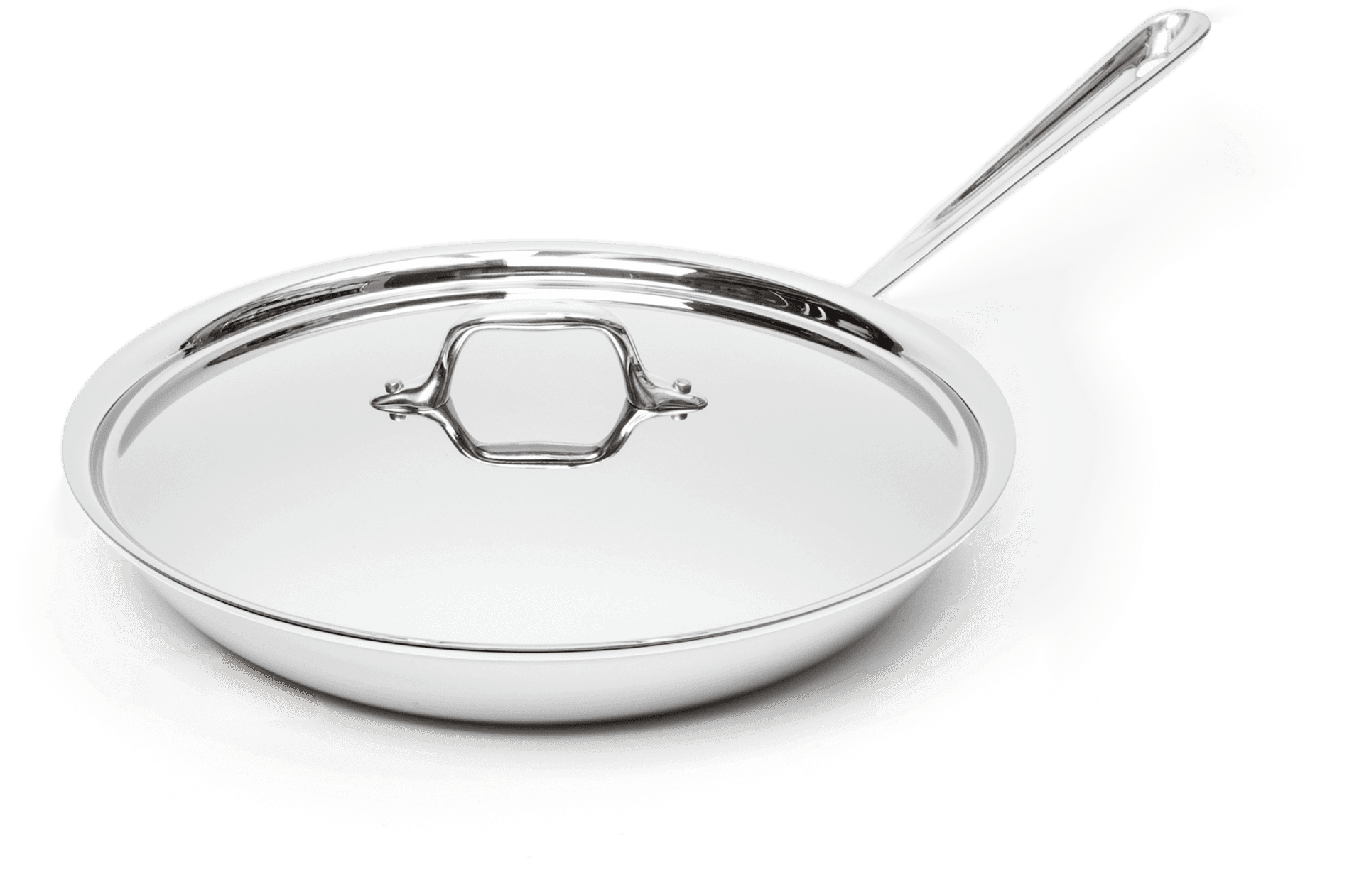 Stainless Steel Frying Pan With Lid PNG
