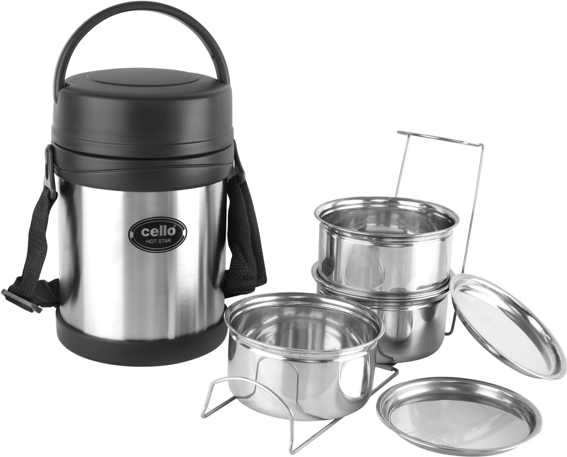 Stainless Steel Insulated Tiffin Box PNG