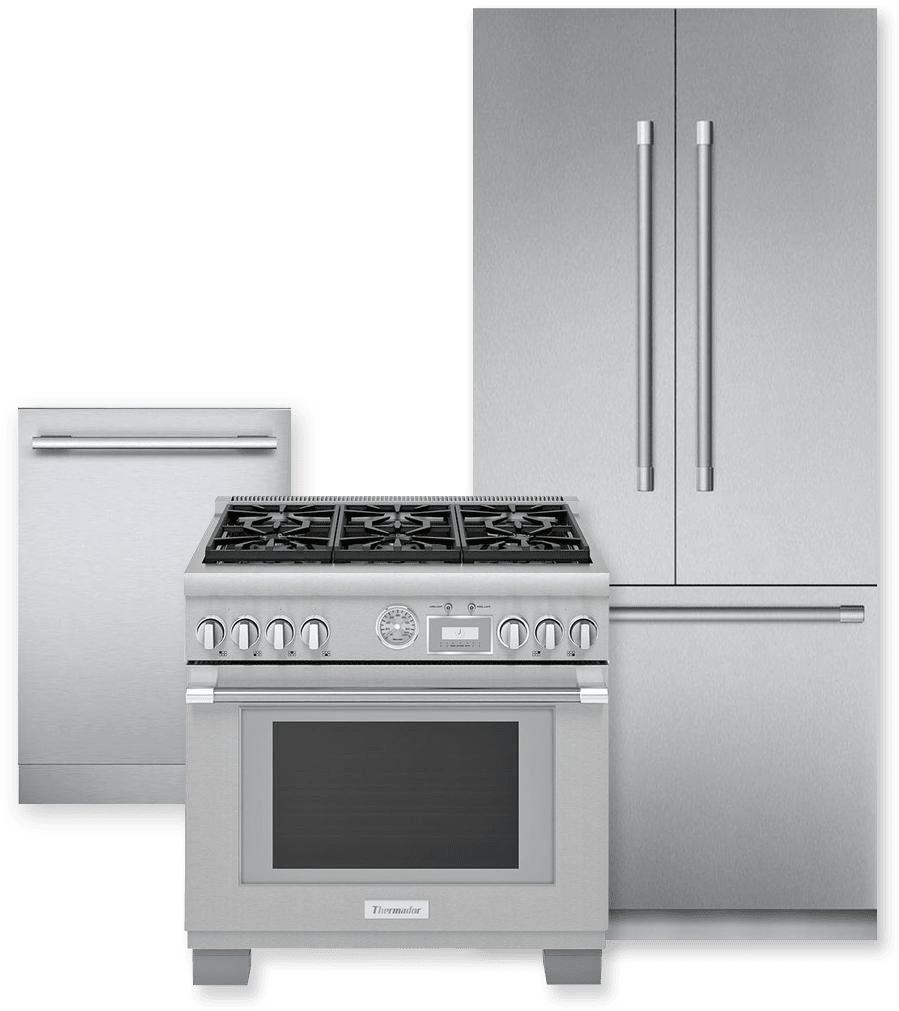 Stainless Steel Kitchen Appliances Set PNG