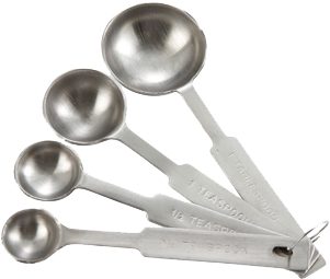 Stainless Steel Measuring Spoons PNG