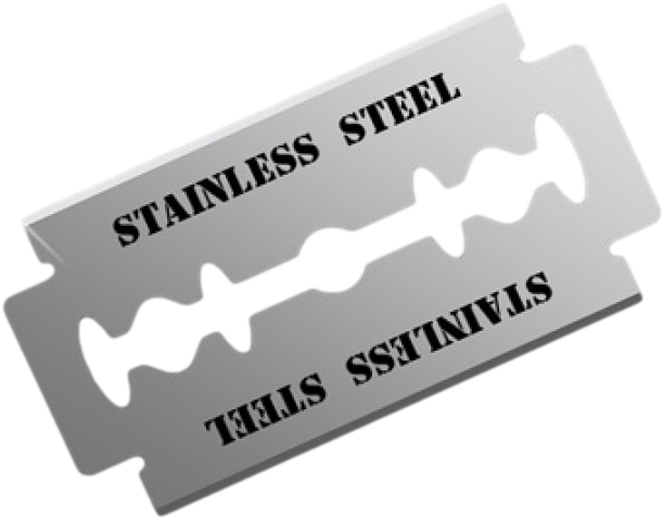 Stainless Steel Razor Blade PNG
