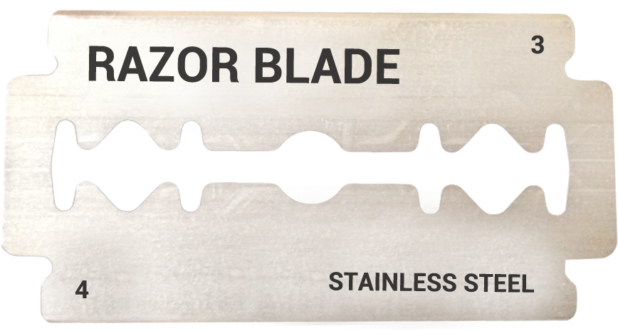 Stainless Steel Razor Blade PNG