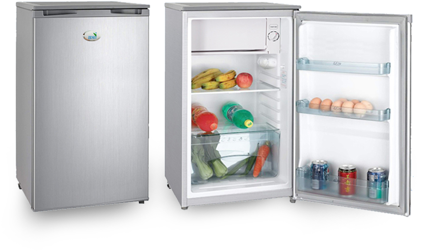 Stainless Steel Single Door Refrigerator Openand Closed View PNG