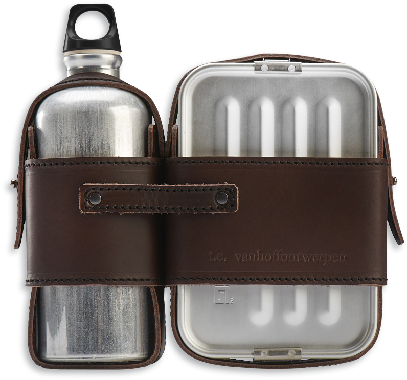 Stainless Steel Tiffin Boxand Water Bottle PNG