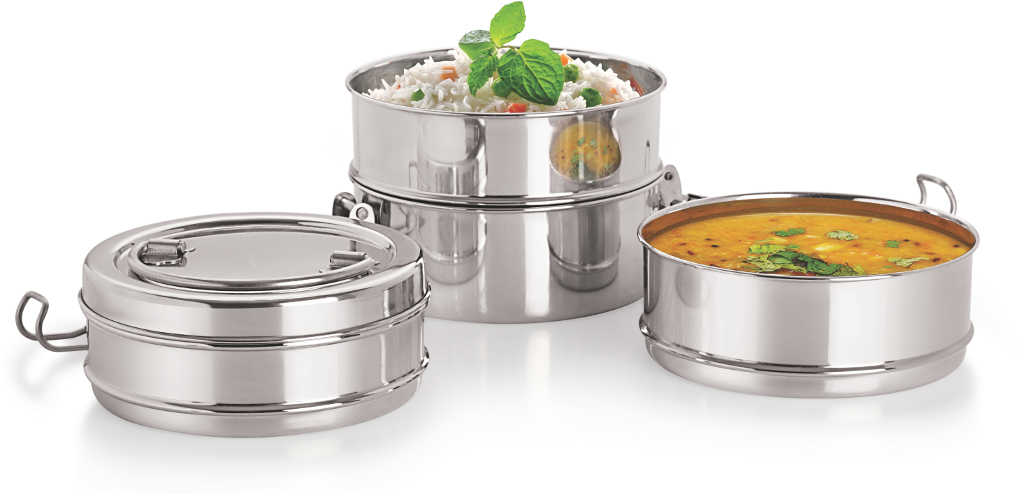 Download Stainless Steel Tiffin Containers | Wallpapers.com