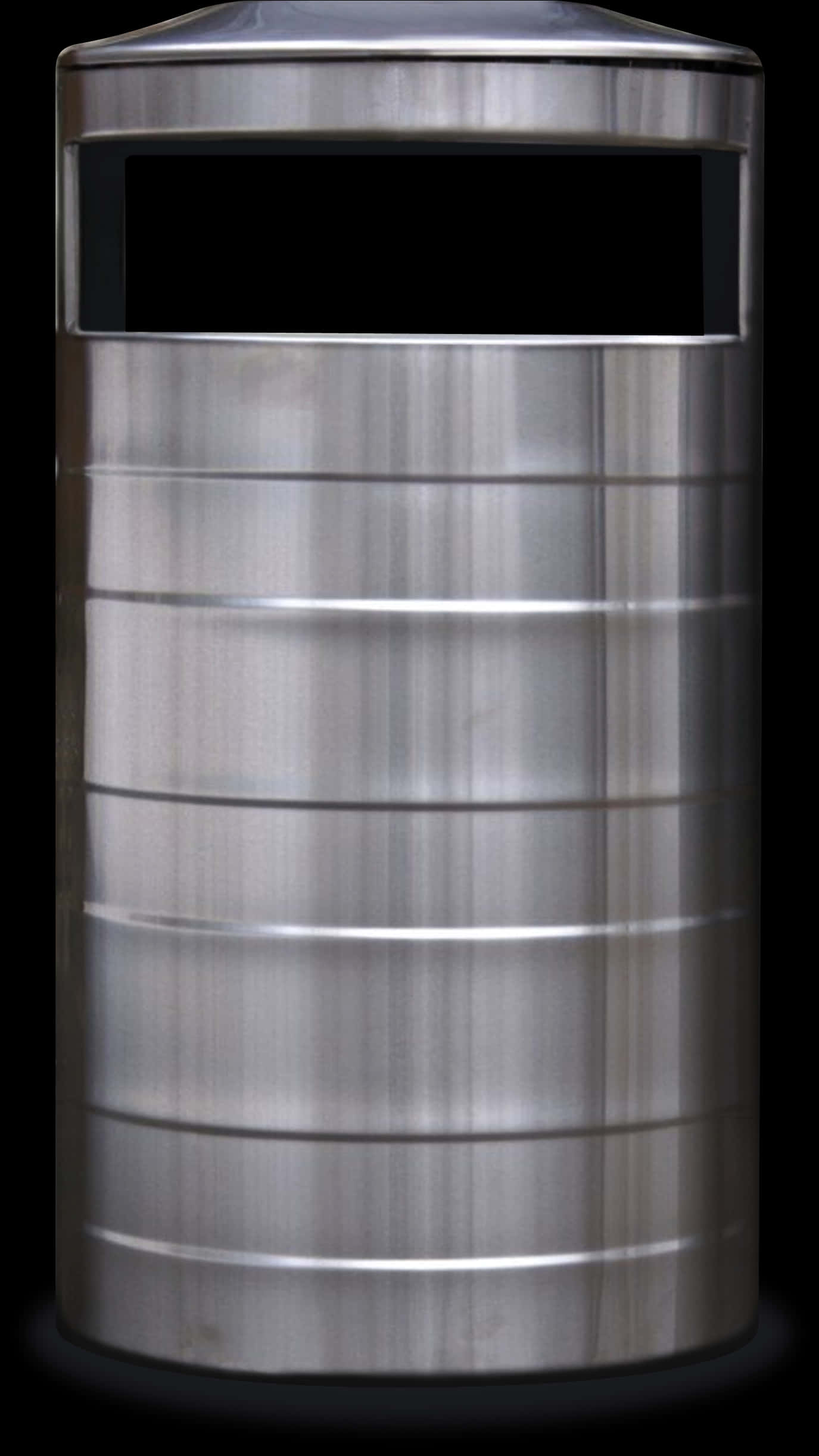 Stainless Steel Trash Can PNG