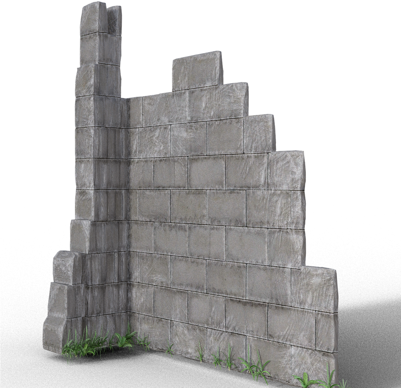 Staircase Style Stone Wall PNG