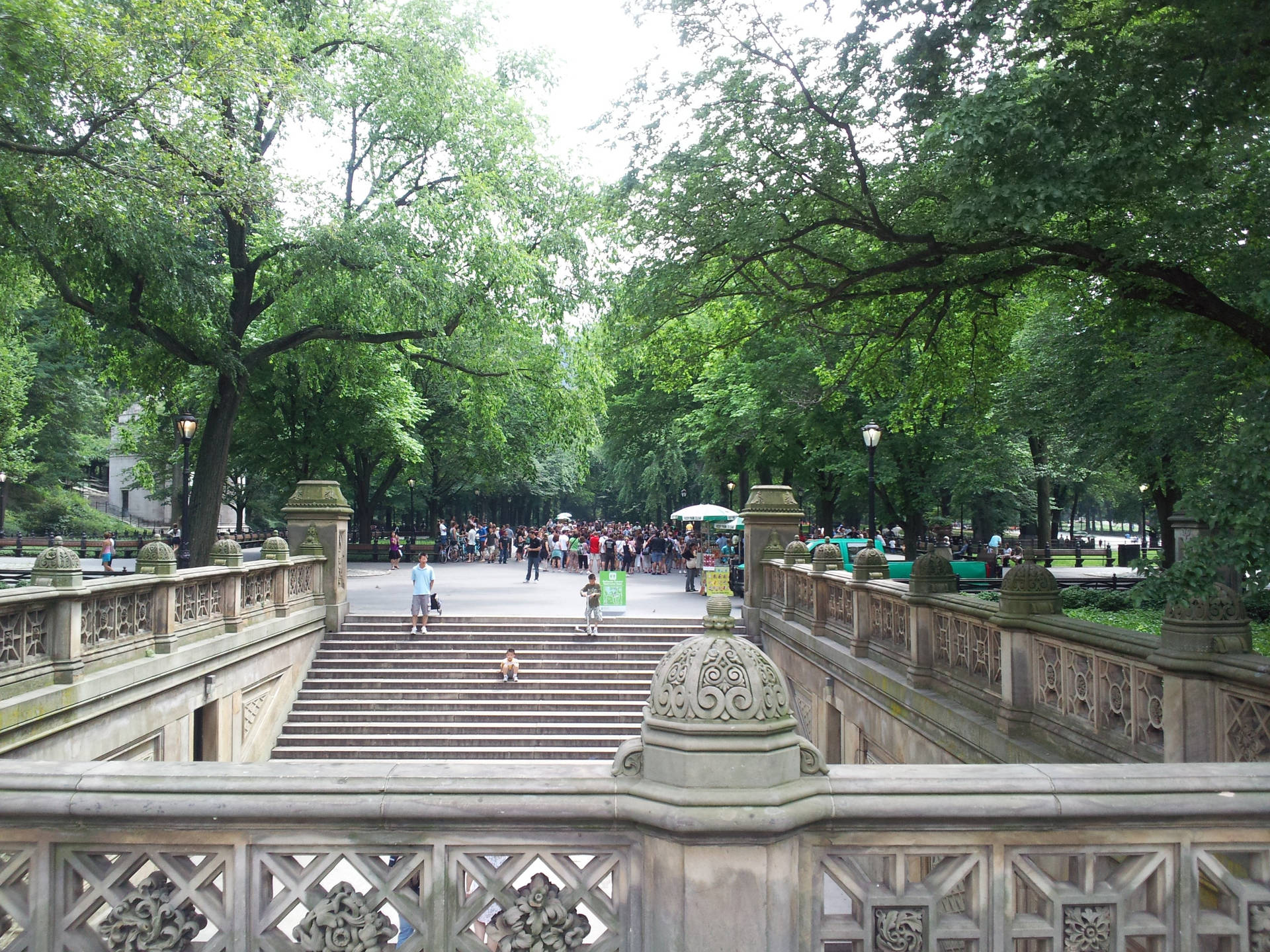 Stairs And Architecture In Central Park Wallpaper