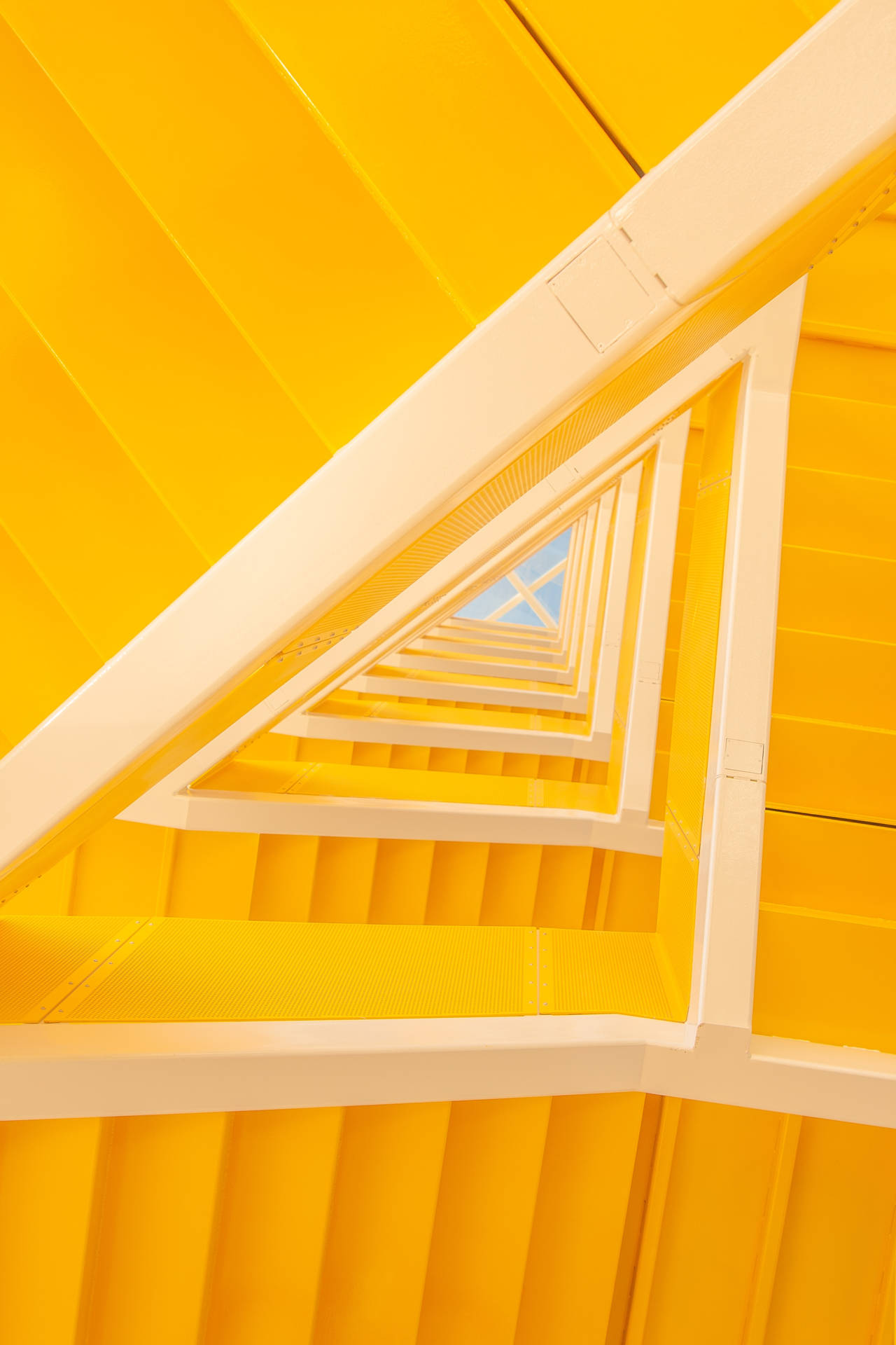 Stairs Yellow Hd Iphone Wallpaper