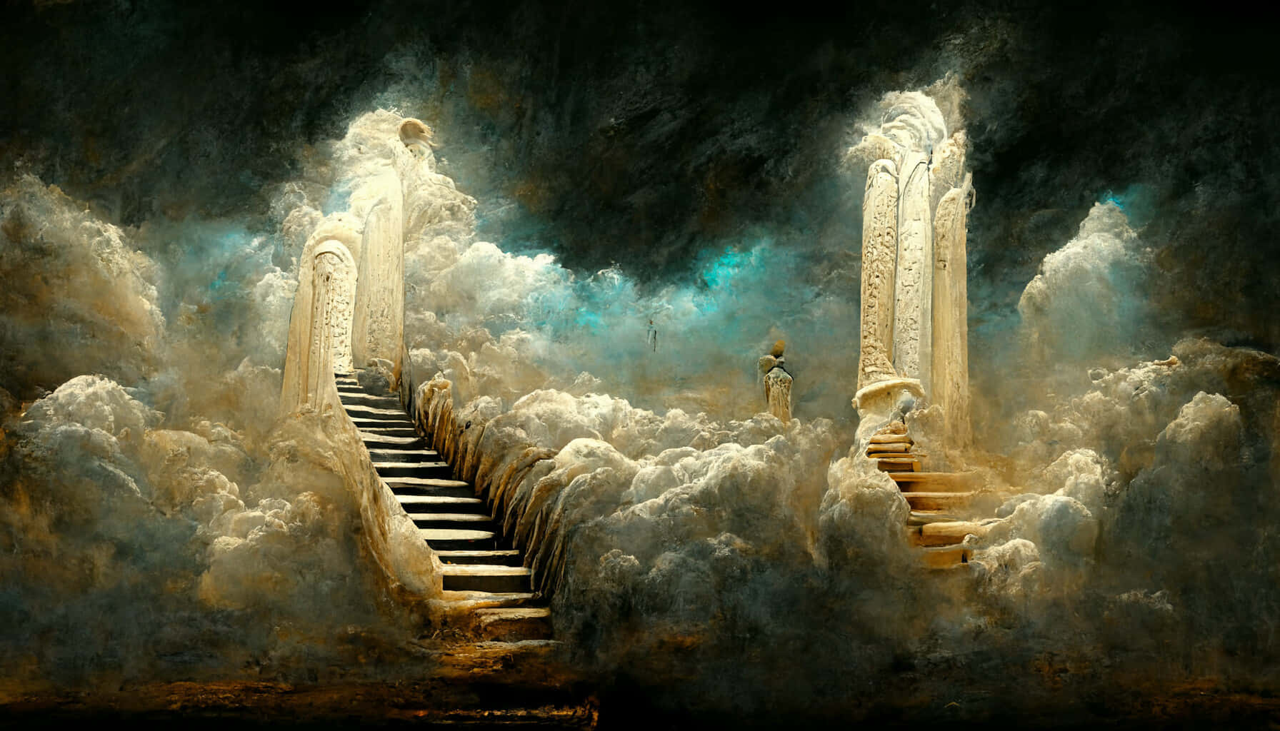 Enchanting Stairway to Heaven amidst a dreamy landscape