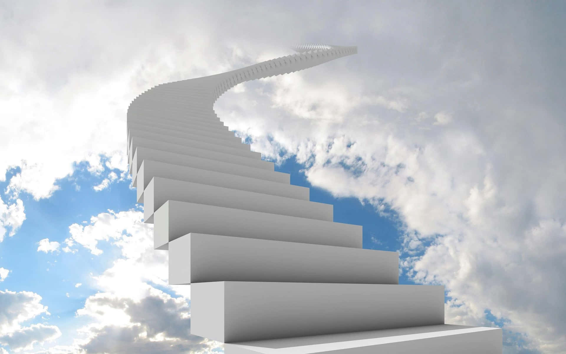 Stairway to Heaven Surrounded by Clouds