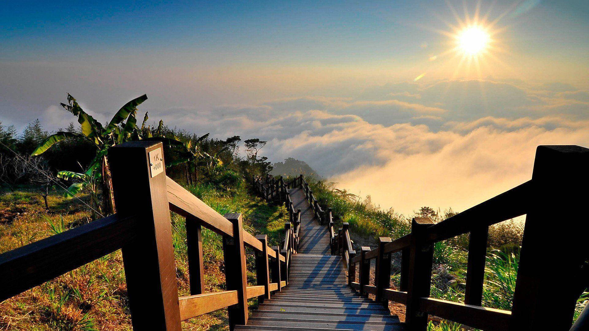 Stairway To Heaven In Taiwan Background