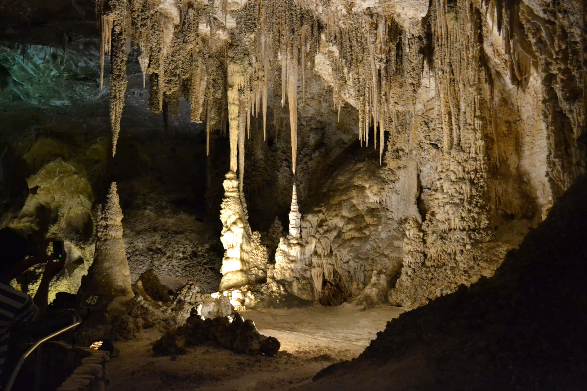 Estalagmitasestalactitas Parque Nacional Carlsbad Caverns Fondo de pantalla
