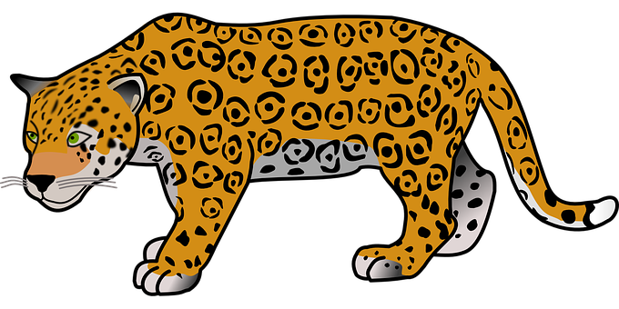 Stalking Jaguar Illustration PNG
