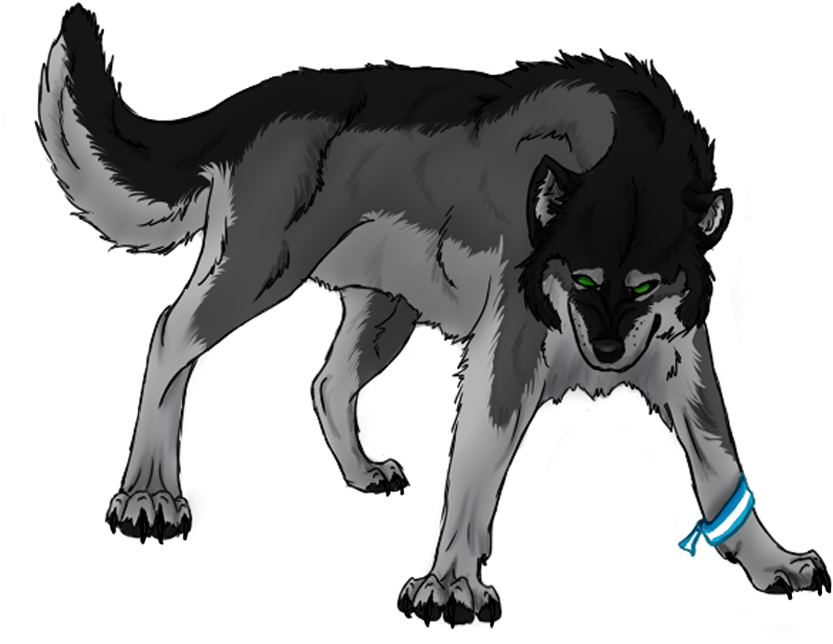 Stalking Wolf Illustration PNG