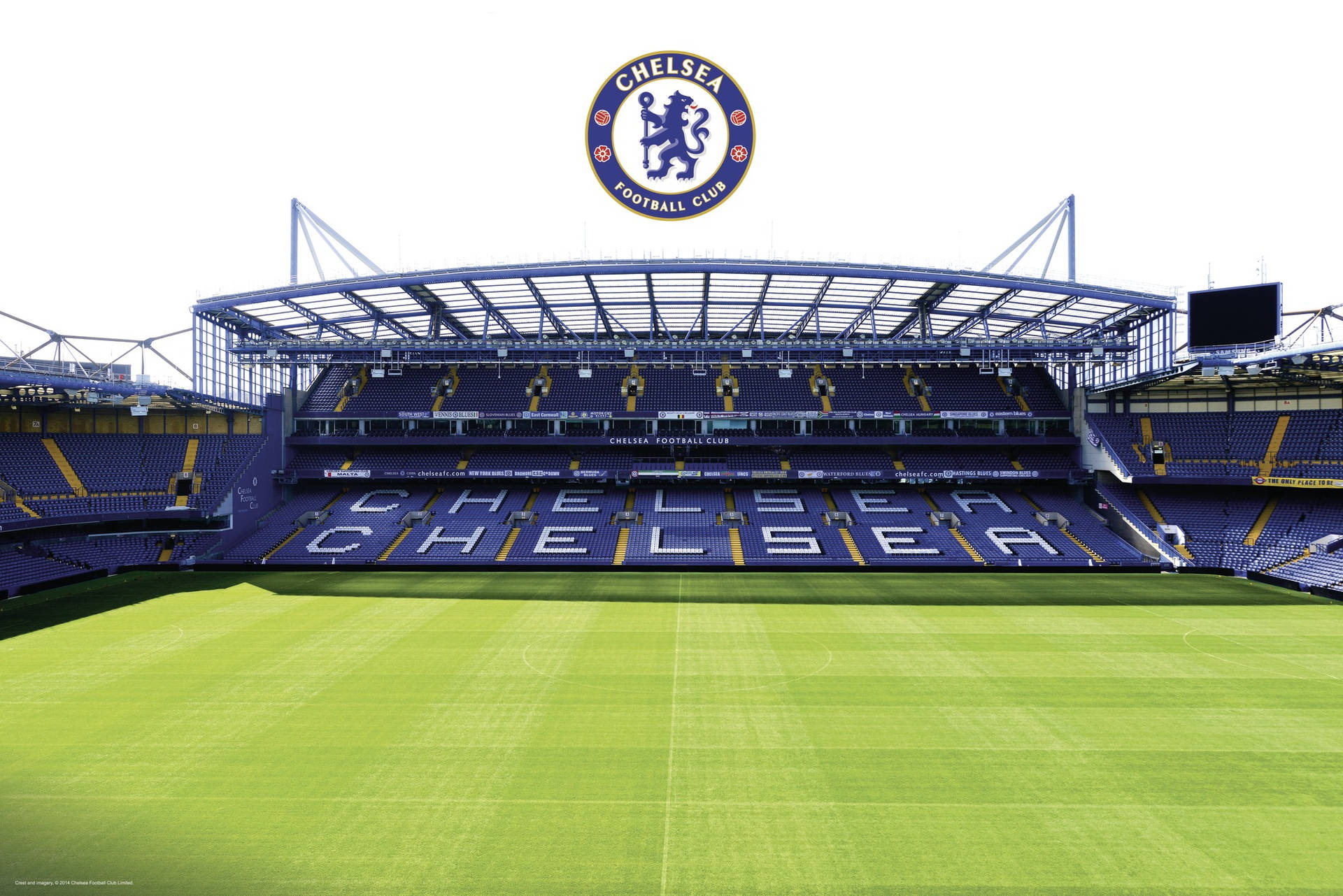 Stamford Bridge With Chelsea Logo Wallpaper