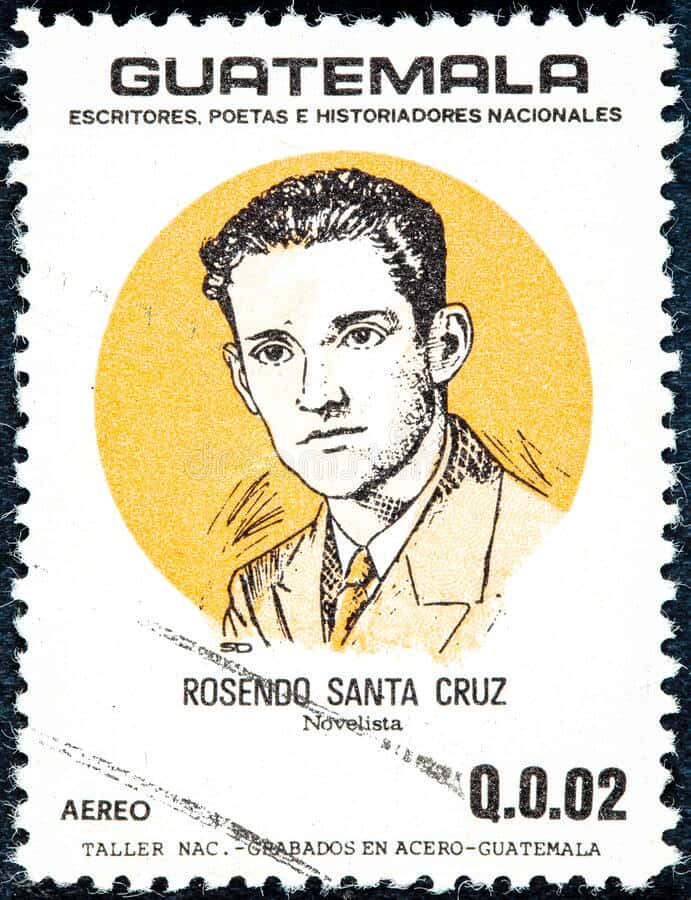 A Stamp Printed In Guatemala Shows Rosado Santa Cruz