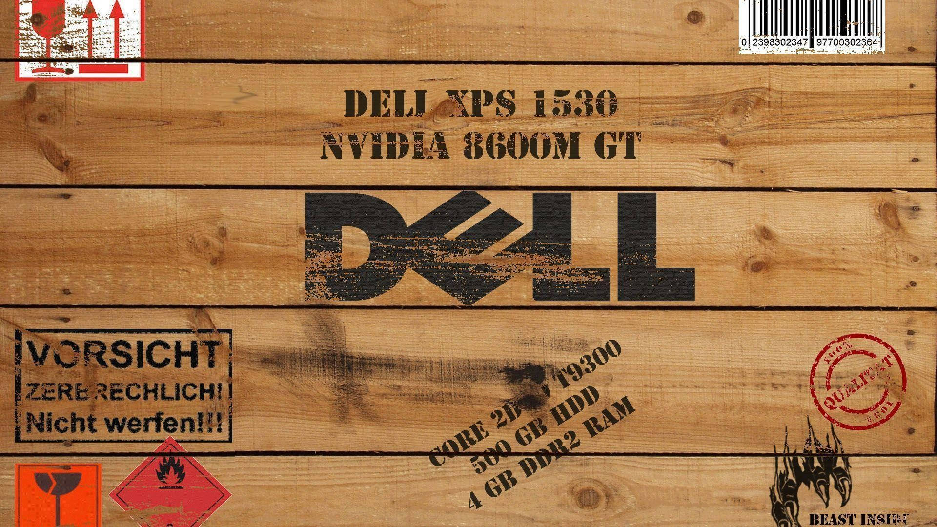 Præget Dell HD Logo med Prism Mønstre Wallpaper