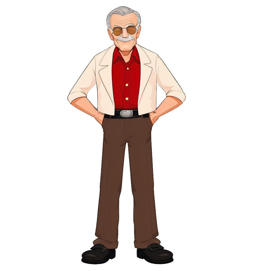 Stan Lee Animation Character Png 1 PNG