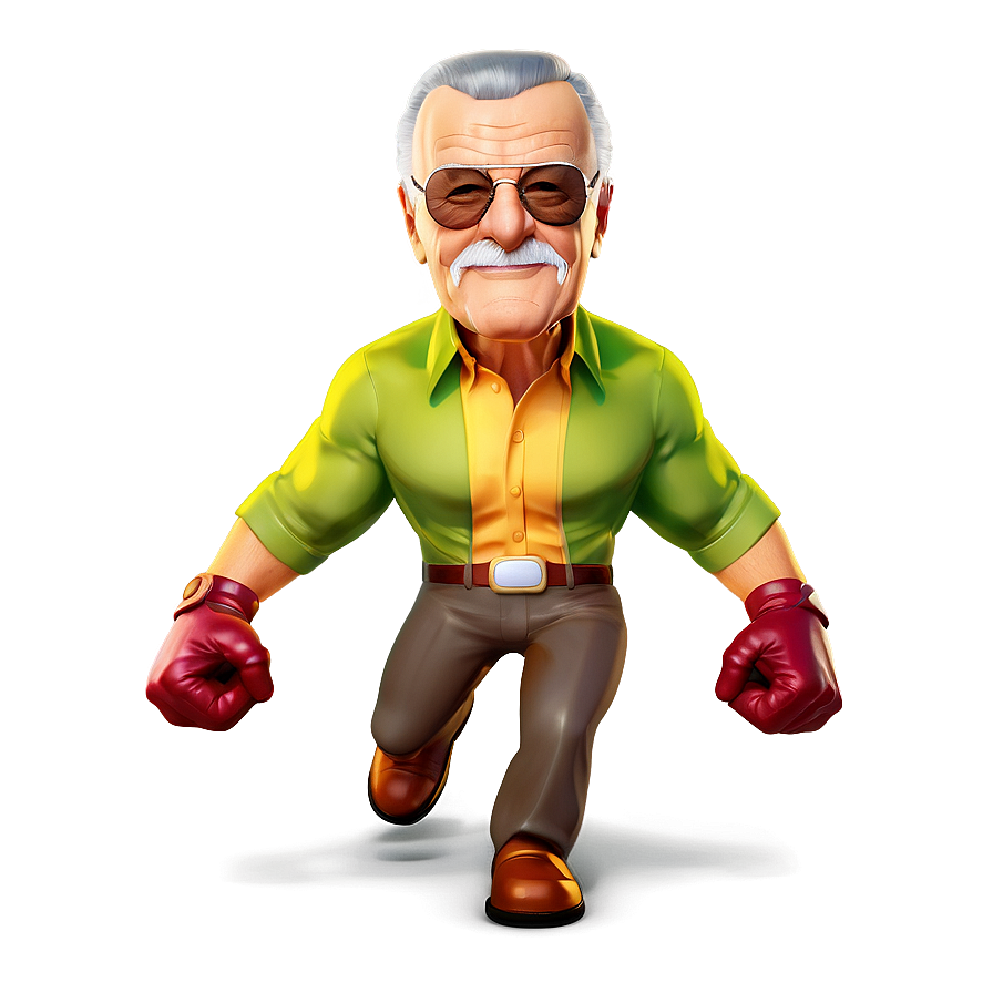 Download Stan Lee Cartoon Character Png 06242024 | Wallpapers.com