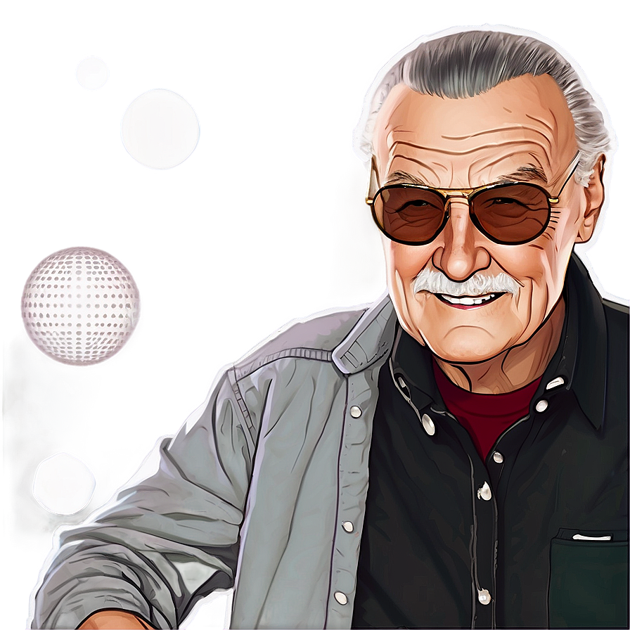 Stan Lee Creating Comics Png 06242024 PNG