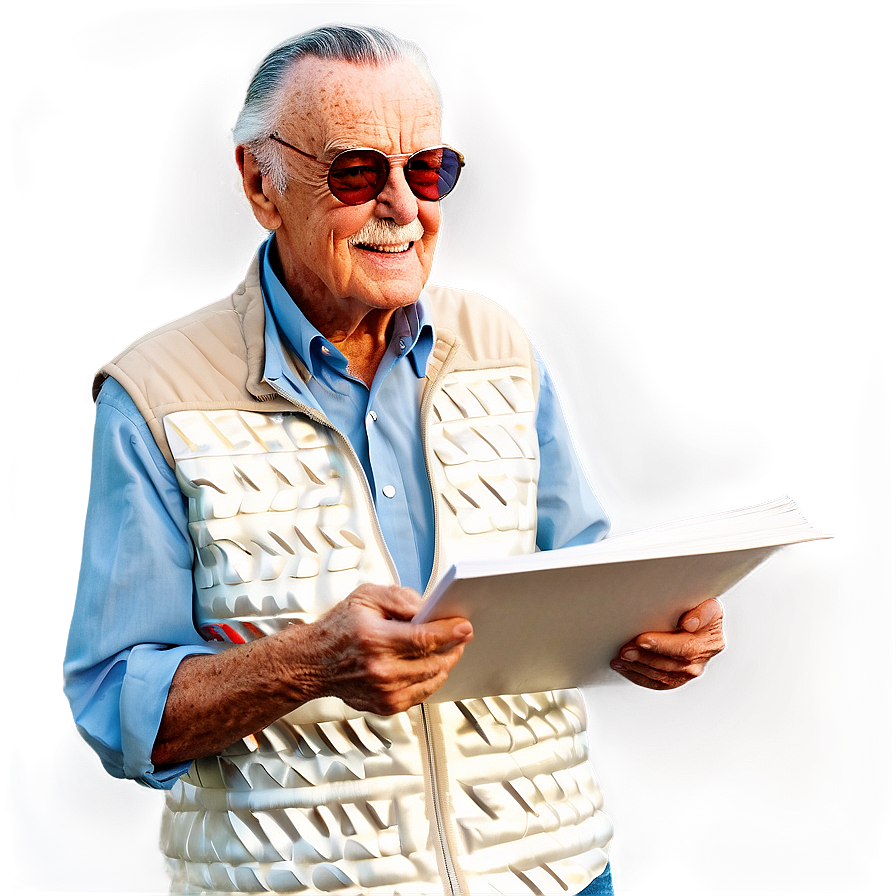 Stan Lee Creating Comics Png Tpe PNG