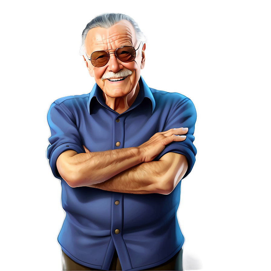 Stan Lee Dynamic Drawing Png 55 PNG