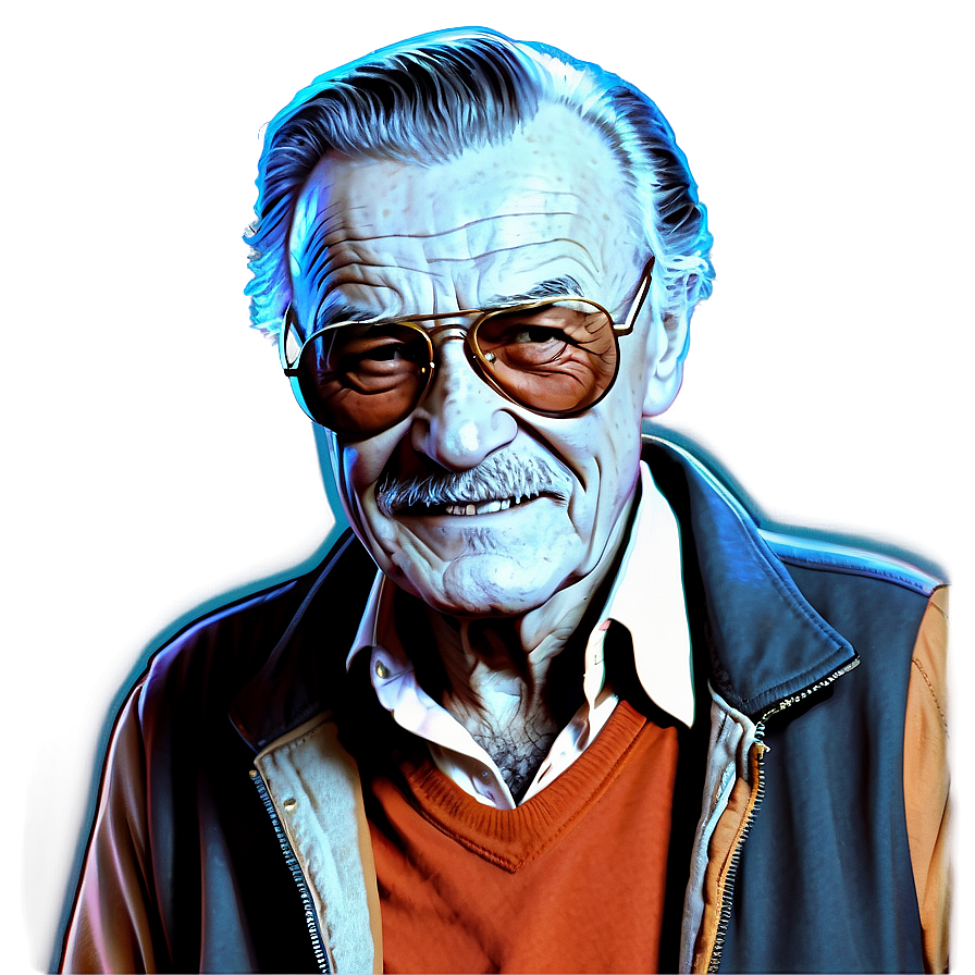 Stan Lee Graphic Novel Style Png Qyt79 PNG