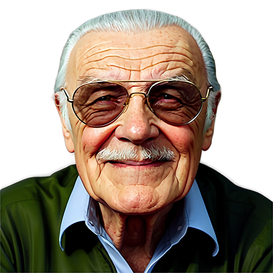 Stan Lee Graphic Novel Style Png Usv46 PNG