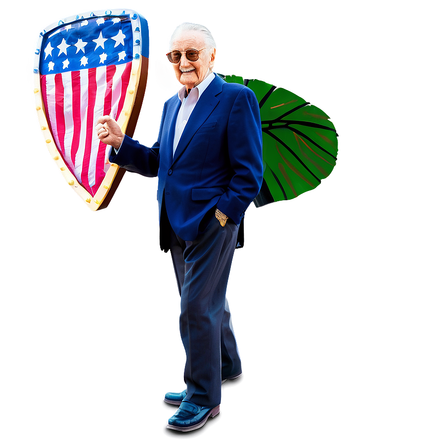 Stan Lee In Action Comics Png Kuv PNG